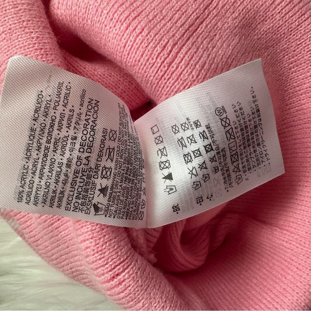 EUC Nike Pink Beanie with Pom-Pom - Picture 5 of 5
